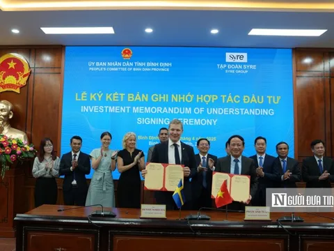 Bình Định ký kết ghi nhớ hợp tác đầu tư dự án với Tập đoàn Syre Thụy Điển