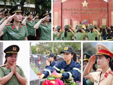 Hội Phụ nữ Công an TP Hà Nội dâng hương, tưởng niệm các Anh hùng liệt sỹ trên địa bàn Thủ đô