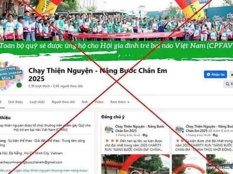 Cảnh báo giả mạo giải chạy thiện nguyện "Nâng bước chân em"