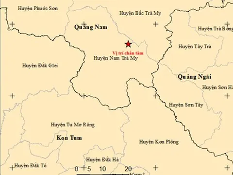 Liên tiếp xảy ra động đất tại huyện Nam Trà My