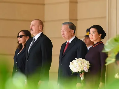 Lễ đón trọng thể Tổng Bí thư Tô Lâm tại Phủ Tổng thống Azerbaijan