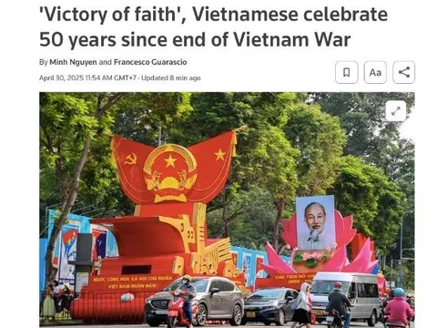Truyền thông quốc tế đưa tin đậm nét về Lễ kỷ niệm 50 năm Việt Nam thống nhất đất nước