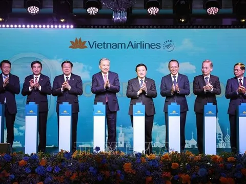 Tổng Bí thư Tô Lâm dự Lễ công bố đường bay thẳng Hà Nội - Moskva tại Liên bang Nga