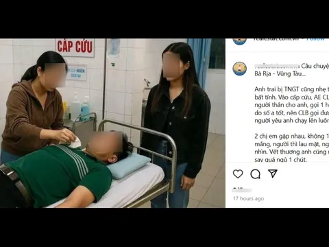 Xác minh thông tin "anh trai bị tai nạn, bồ và vợ cùng tới chăm sóc"