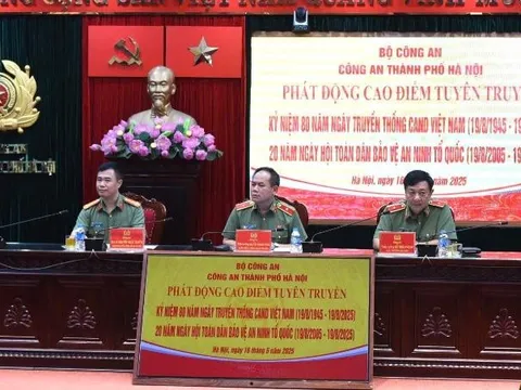 Công an Hà Nội phát động cao điểm tuyên truyền kỷ niệm 80 năm ngày truyền thống ngành Công an nhân dân