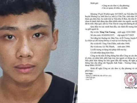 Truy tìm nghi phạm Tòng Văn Vượng, đối tượng sát hại Tổ trưởng an ninh