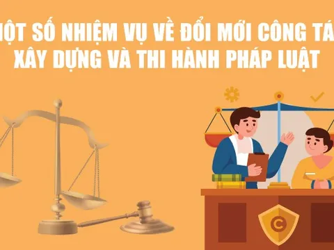 Infographics: Một số nhiệm vụ về đổi mới công tác xây dựng và thi hành pháp luật