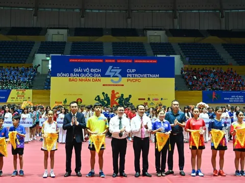 Khai mạc Giải vô địch bóng bàn quốc gia Báo Nhân Dân lần thứ 43