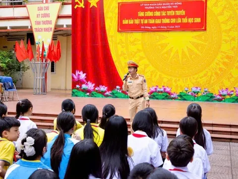 Hà Nội: Trang bị kiến thức an toàn giao thông cho học sinh trước kỳ nghỉ hè 2025