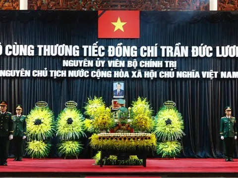Long trọng lễ viếng nguyên Chủ tịch nước Trần Đức Lương