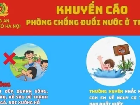 Công an Hà Nội khuyến cáo phòng chống đuối nước trẻ em hè năm 2025