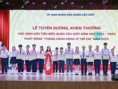 Tuyên dương 205 học sinh tiêu biểu quận Cầu Giấy