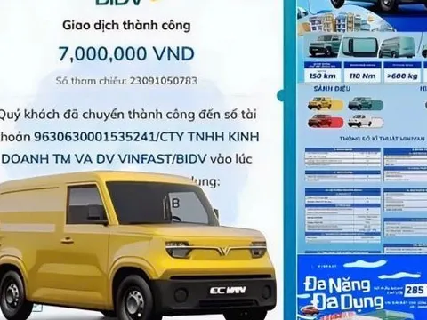 Khách hàng Việt háo hức khoe “bấm nút” chốt cọc sớm VinFast EC Van