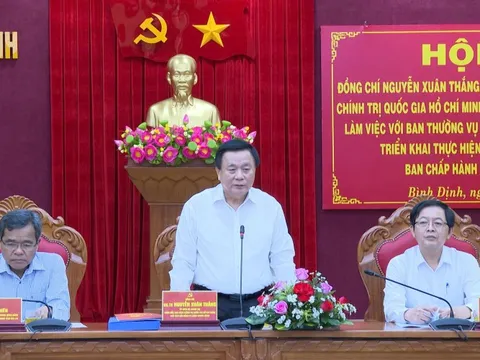 Đoàn công tác của Trung ương làm việc về tiến độ sáp nhập tỉnh Bình Định và Gia Lai