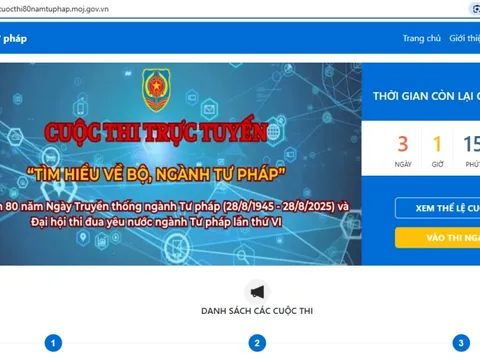 Phát động Cuộc thi trực tuyến ‘Tìm hiểu về Bộ, ngành Tư pháp’