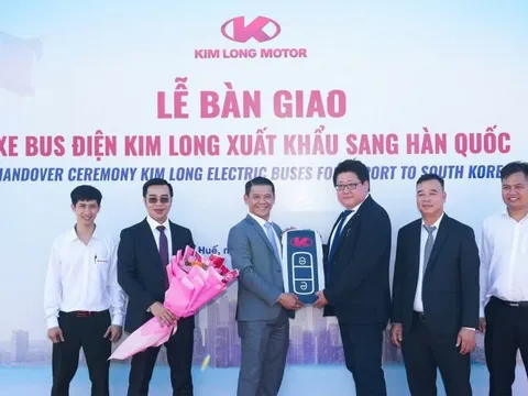 Xe bus điện Kim Long Motor Huế chính thức lăn bánh tại Hàn Quốc