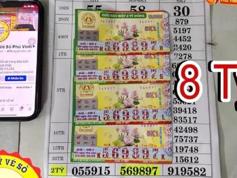 Mua 4 tờ vé số khi đi chợ, người đàn ông không ngờ trúng 8 tỷ đồng