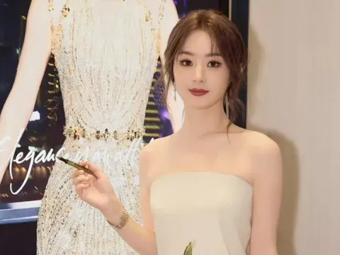 Nữ diễn viên Triệu Lệ Dĩnh gây tranh cãi với trang phục "như khăn trải bàn"
