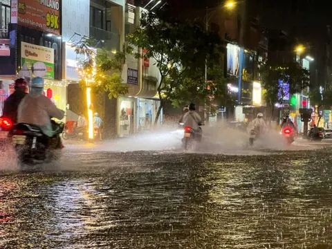 Mưa lớn do bão số 1, nhiều tuyến phố Đà Nẵng ngập cục bộ trong đêm