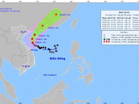 Ảnh hưởng của bão số 1, từ Quảng Bình tới Huế có mưa to đến rất to