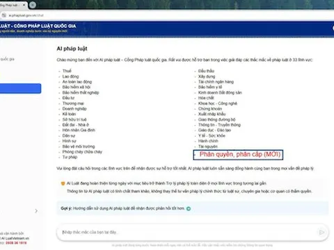 28 Nghị định về phân quyền, phân cấp đã được đưa vào huấn luyện AI pháp luật