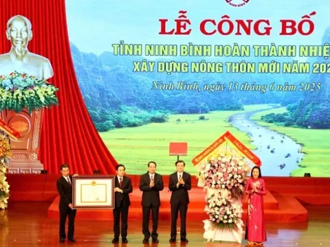 Tỉnh Ninh Bình được công nhận hoàn thành nhiệm vụ xây dựng nông thôn mới