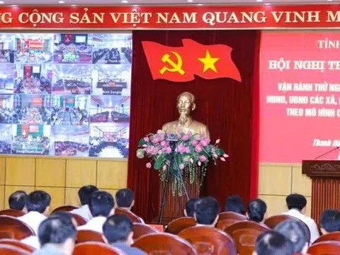 Thanh Hóa vận hành thử nghiệm chính quyền địa phương 2 cấp, kết nối trực tuyến 166 điểm cầu