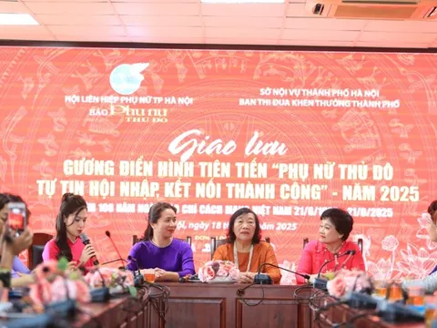 Trực tiếp Giao lưu gương điển hình tiên tiến “Phụ nữ Thủ đô Tự tin - Hội nhập - Kết nối thành công” năm 2025