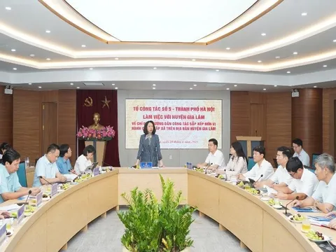 Tổ công tác số 5 TP Hà Nội làm việc với huyện Gia Lâm chuẩn bị vận hành mô hình chính quyền địa phương 2 cấp