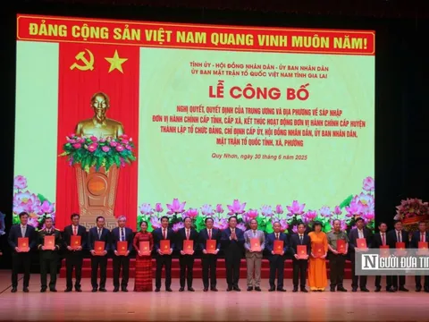Công bố các nghị quyết, quyết định sáp nhập, thành lập tỉnh Gia Lai mới