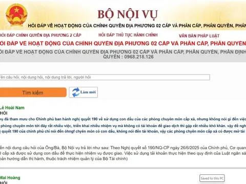 Bộ Nội vụ công bố hotline hỏi đáp về chính quyền địa phương 2 cấp và phân cấp, phân quyền