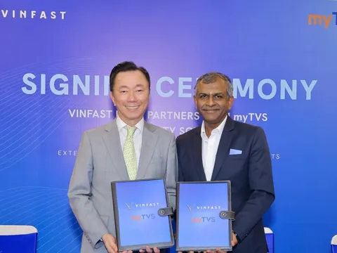 VinFast ký kết hợp tác với myTVS nhằm phát triển mạng lưới dịch vụ hậu mãi toàn diện tại Ấn Độ