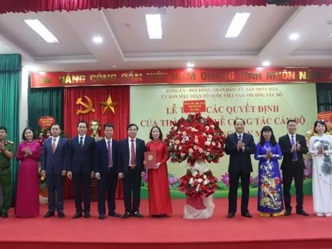 Phường Tây Mỗ công bố quyết định nhân sự, sẵn sàng vận hành mô hình chính quyền 2 cấp