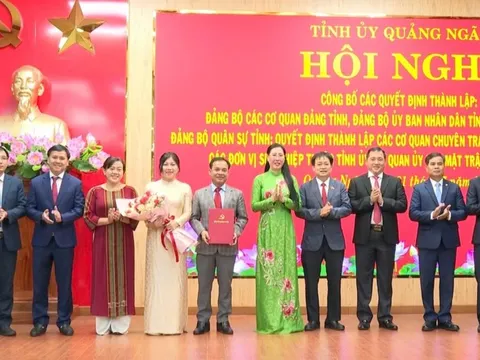 Kiện toàn các Đảng bộ và cơ quan mới tại Quảng Ngãi