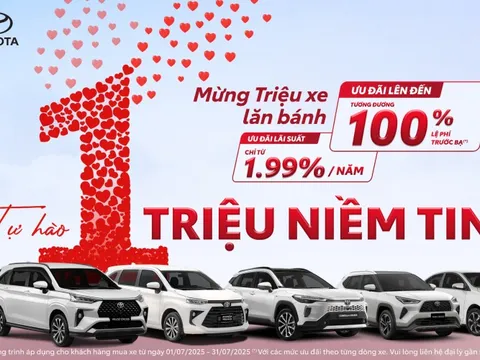 Doanh số tăng trưởng, Toyota tiếp tục duy trì ưu đãi lên đến 100% lệ phí trước bạ