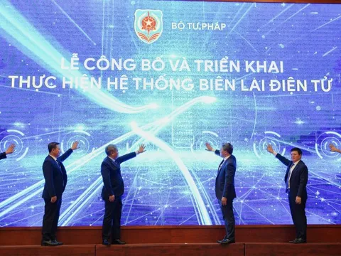 Bộ Tư pháp ra mắt phần mềm biên lai điện tử Thi hành án dân sự