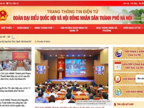 Trang thông tin điện tử của Đoàn ĐBQH và HĐND TP Hà Nội có giao diện mới