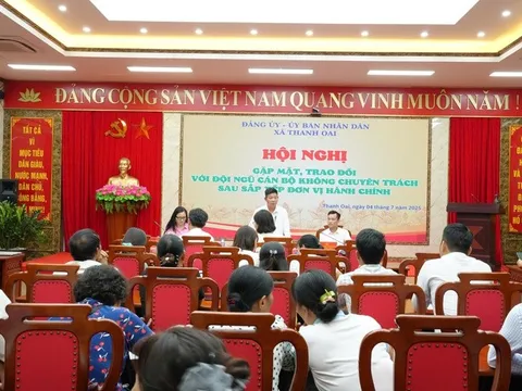 Xã Thanh Oai: Gặp mặt trao đổi với đội ngũ cán bộ không chuyên trách sau sắp xếp đơn vị hành chính