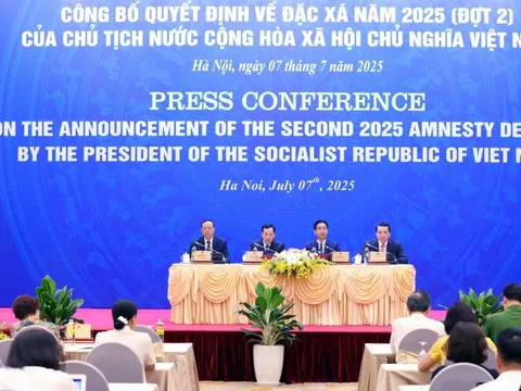 Công bố Quyết định của Chủ tịch nước về đặc xá dịp Quốc khánh 2/9