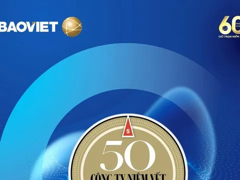 Bảo Việt - doanh nghiệp duy nhất trong ngành bảo hiểm được vinh danh liên tiếp trong “Danh sách 50 công ty niêm yết tốt nhất Việt Nam” (2013-2025)