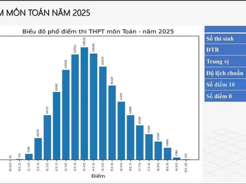 Phổ điểm môn Toán gây bất ngờ với 513 điểm 10