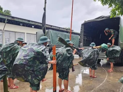 Quân đội sẵn sàng lực lượng, phương tiện ứng phó với bão số 3