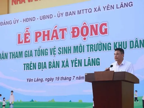 Xã Yên Lãng phát động toàn dân tham gia tổng vệ sinh môi trường khu dân cư