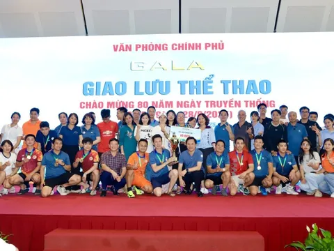 Sôi nổi hoạt động giao lưu thể thao chào mừng 80 năm Văn phòng Chính phủ