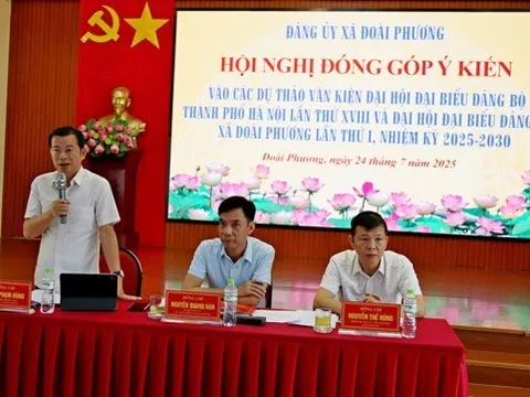 Xã Đoài Phương góp ý vào các dự thảo văn kiện chính trị đại hội Đảng các cấp