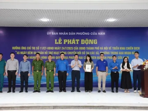 Phường Cửa Nam tổ chức chiến dịch 45 ngày đêm hỗ trợ chuyển đổi số trong vận hành chính quyền 2 cấp
