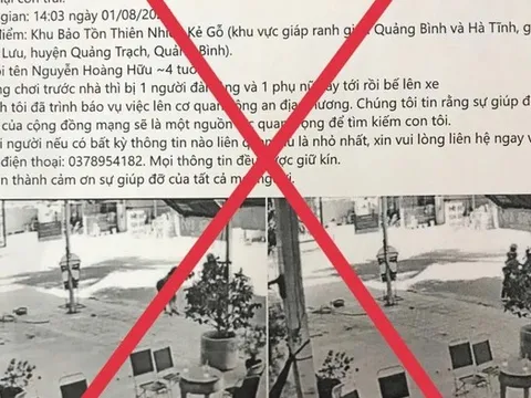 Cảnh giác thủ đoạn tung tin giả bắt cóc trẻ em để kêu gọi ủng hộ từ thiện