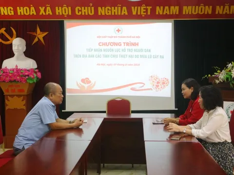 Hội Chữ thập đỏ TP Hà Nội: Tiếp nhận ủng hộ hoạt động nhân đạo