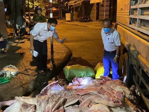 Phát hiện 1 tấn thịt lợn hôi thối, không rõ nguồn gốc tuồn ra thị trường