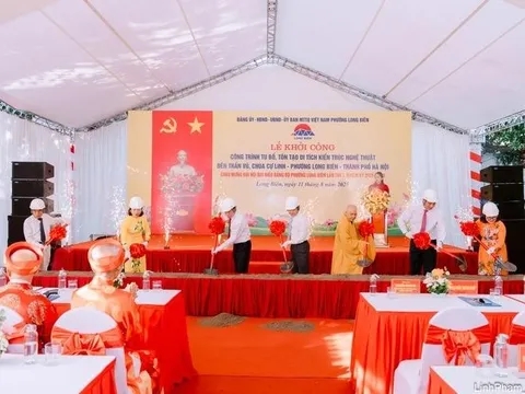 Phường Long Biên: Khởi công dự án “Tu bổ, tôn tạo di tích kiến trúc - nghệ thuật đền Trấn Vũ”